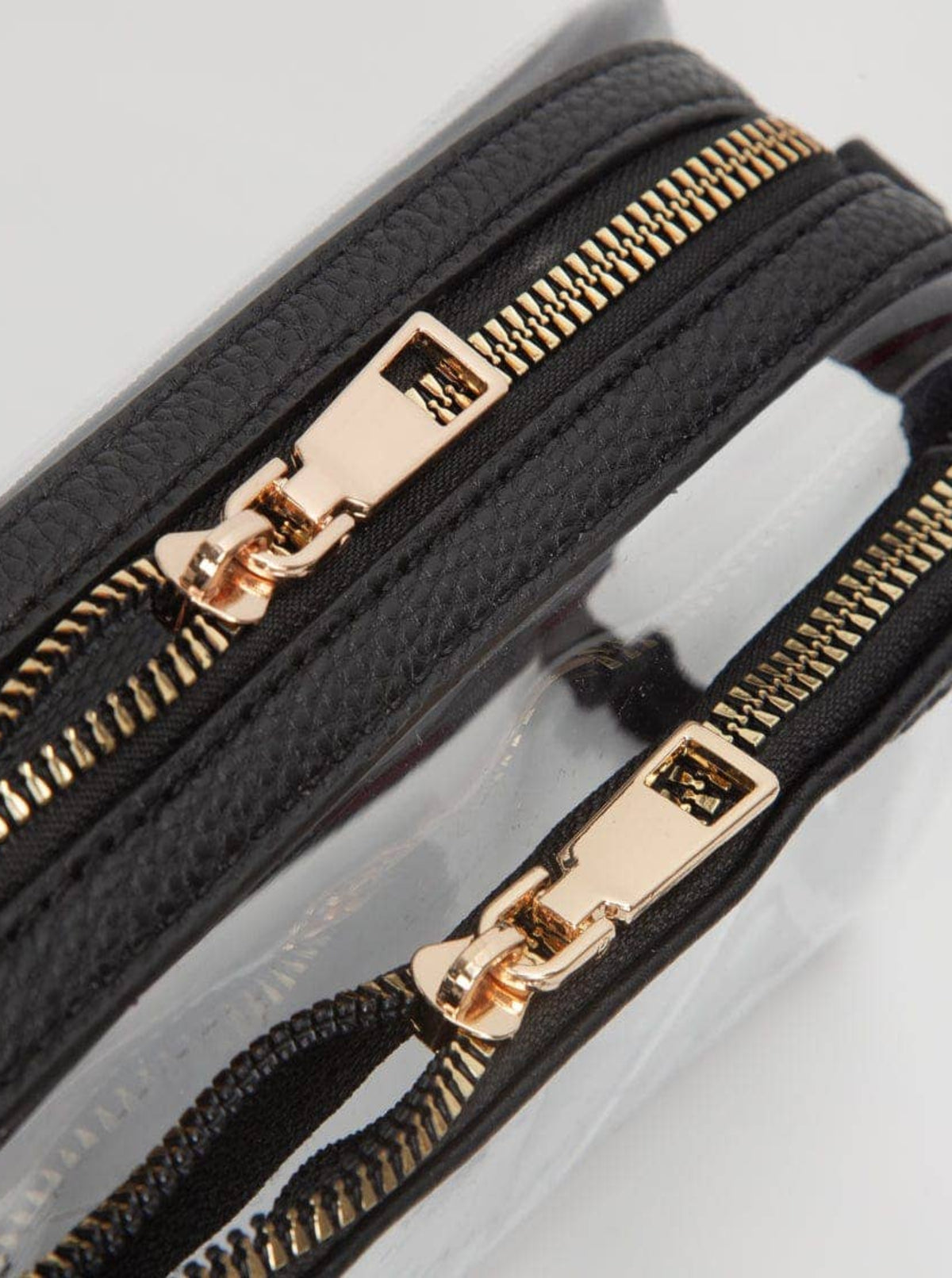 Two Compartment Clear Bag | Black & White