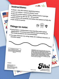 Patriotic Glow in the Dark Tattoos