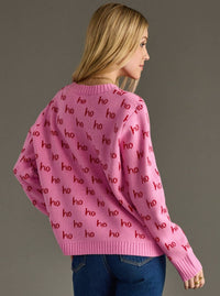 ho ho ho Sweater | Pink