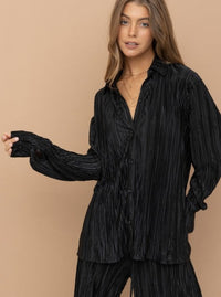 Pleated Pant Set | Jet Black