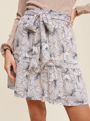 Floral Days Skirt | Taupe