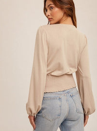 Falling for You Top | Light Taupe