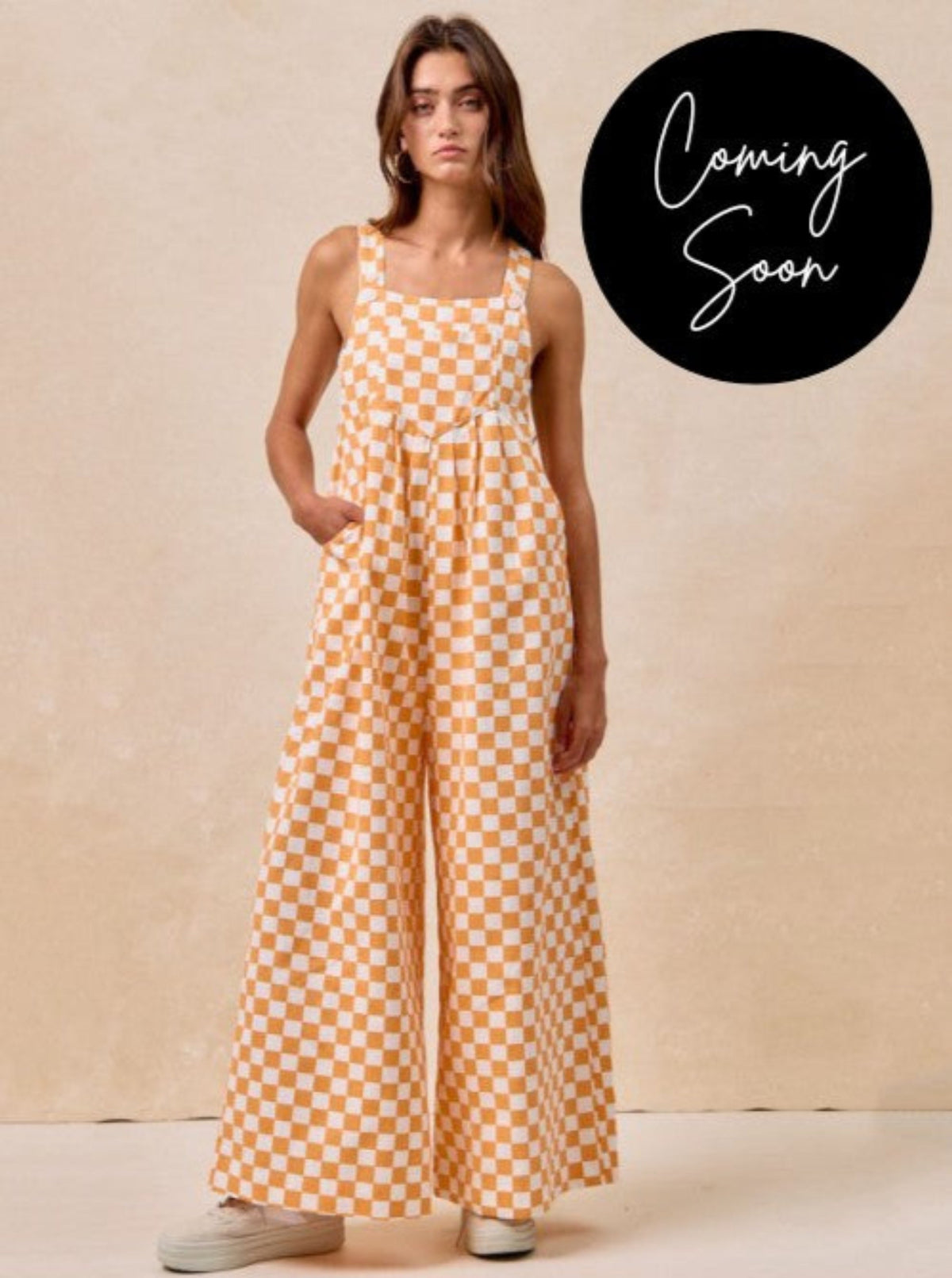 Checker Overalls | Orange