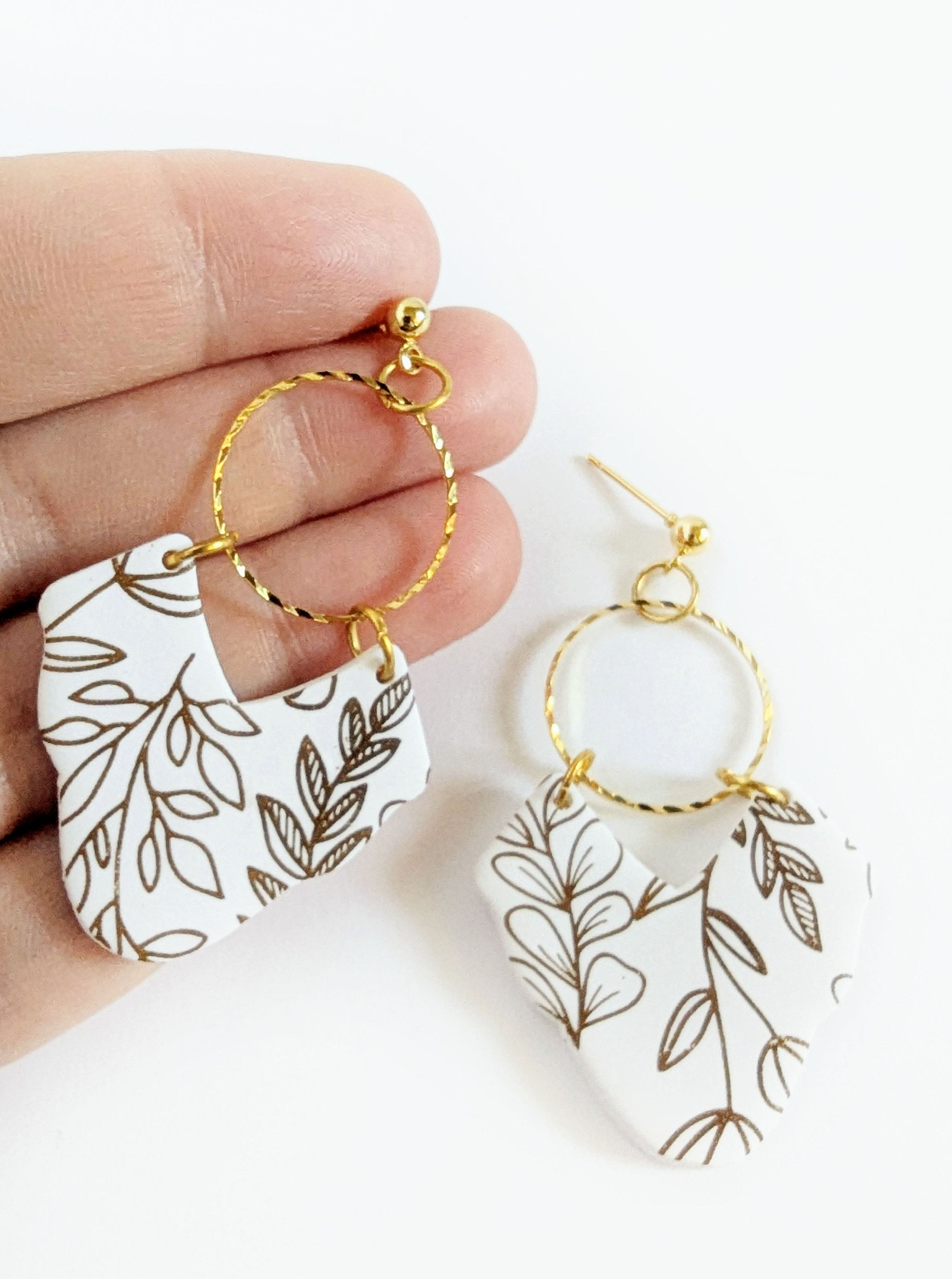Floral Handmade Clay Earrings – Nixxen Rayne