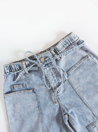 Tie Waist Jeans | Light Wash