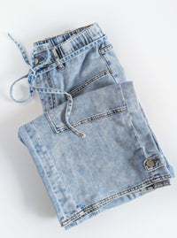 Tie Waist Jeans | Light Wash