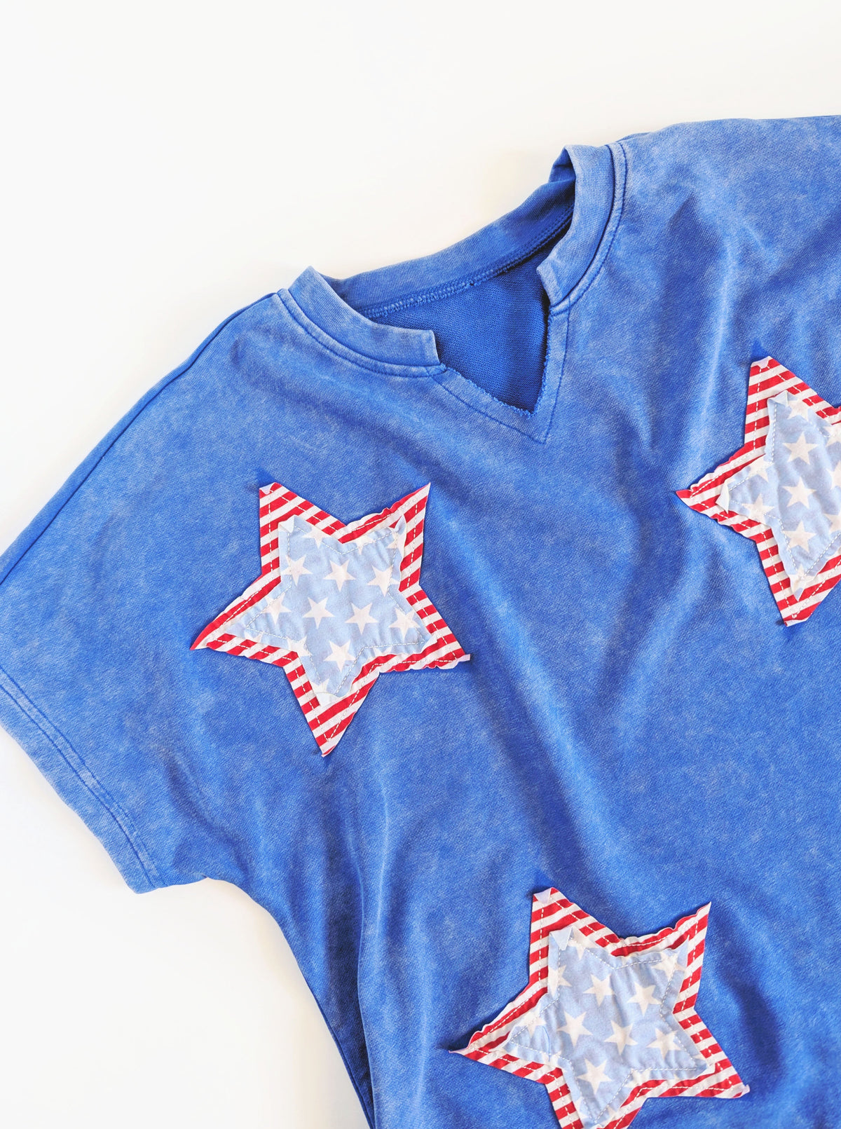 Star Patchwork Top | Blue