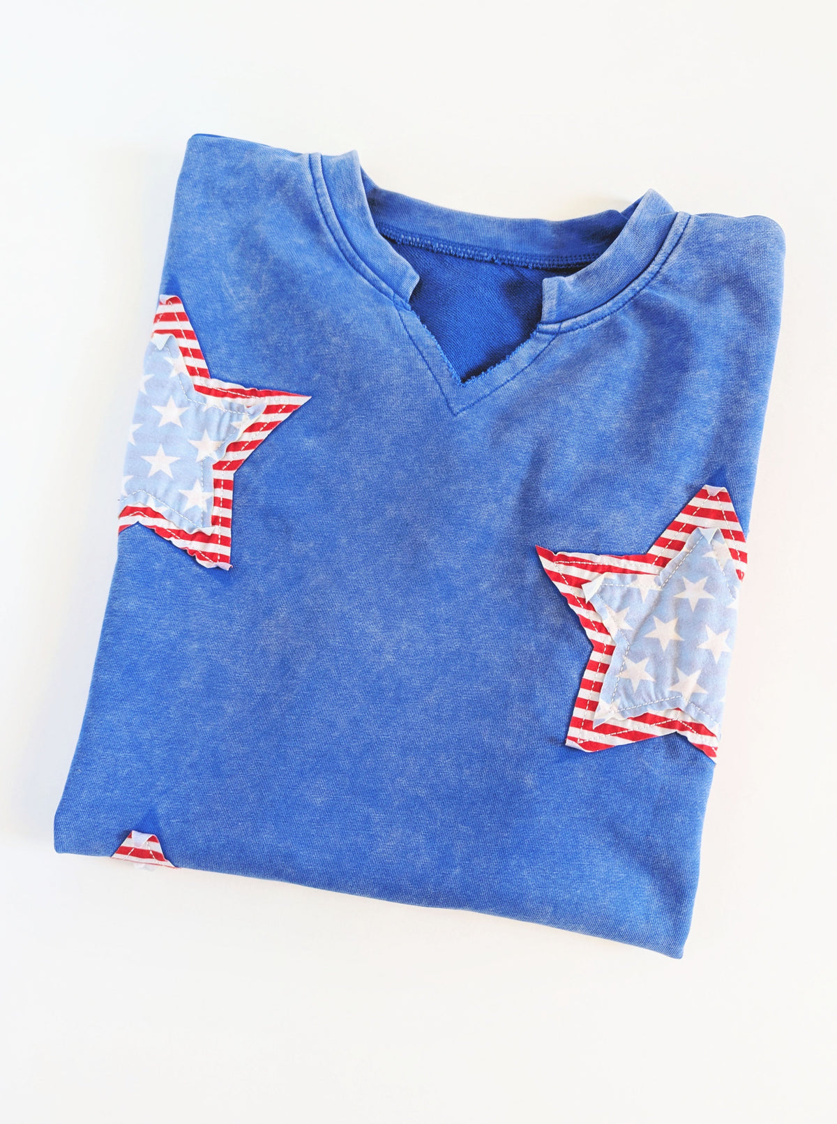 Star Patchwork Top | Blue