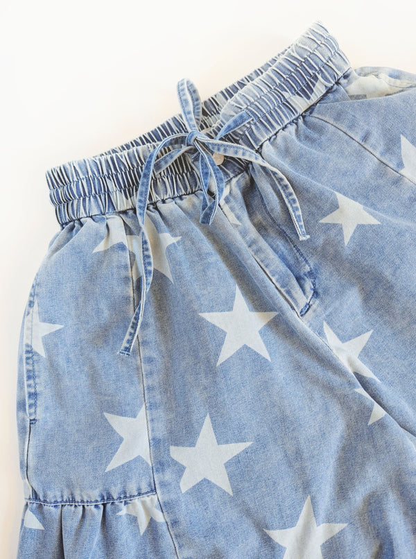 Boho Star Pants | Medium Wash