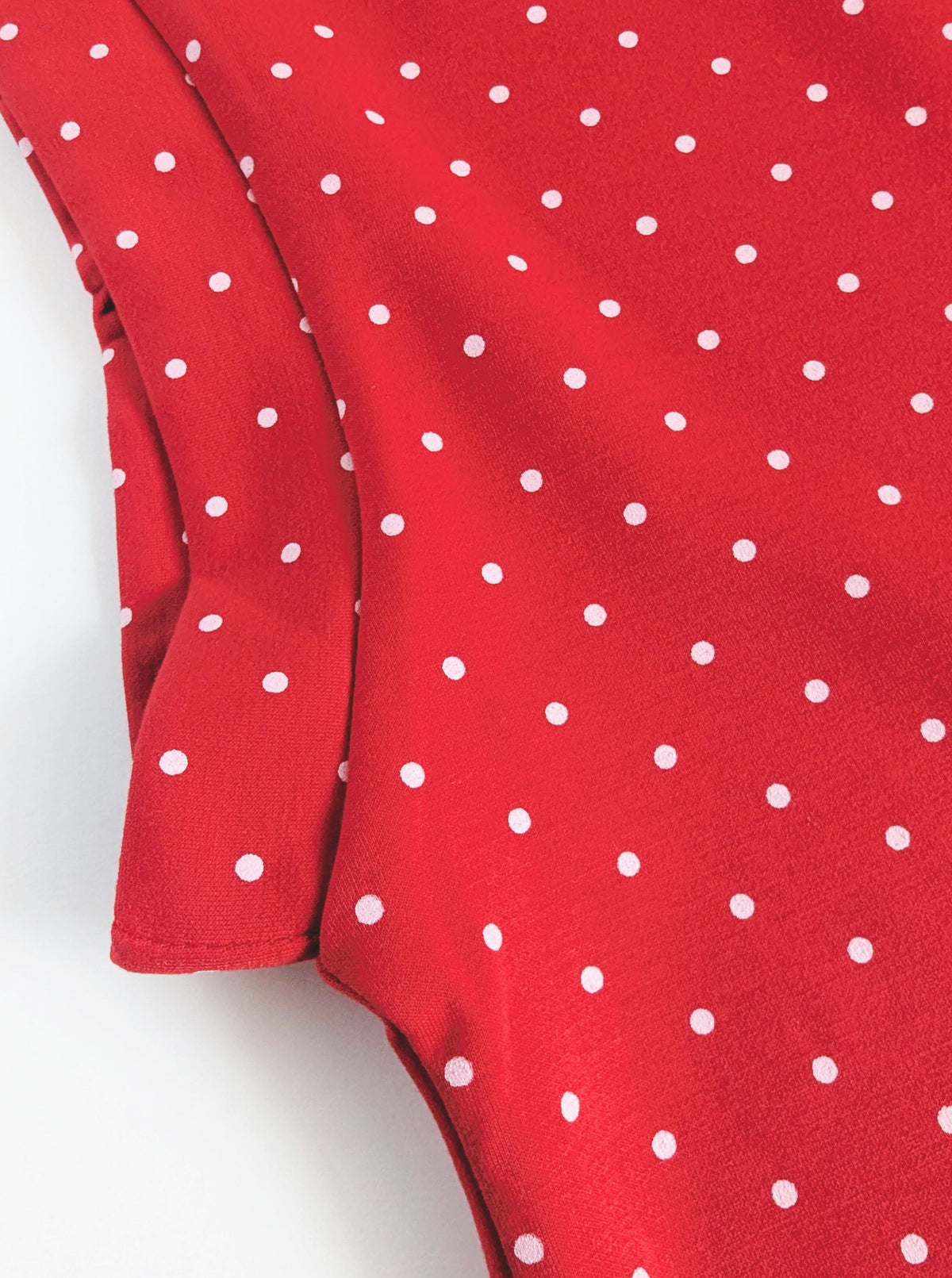 Polka Dot Scuba Top | Red
