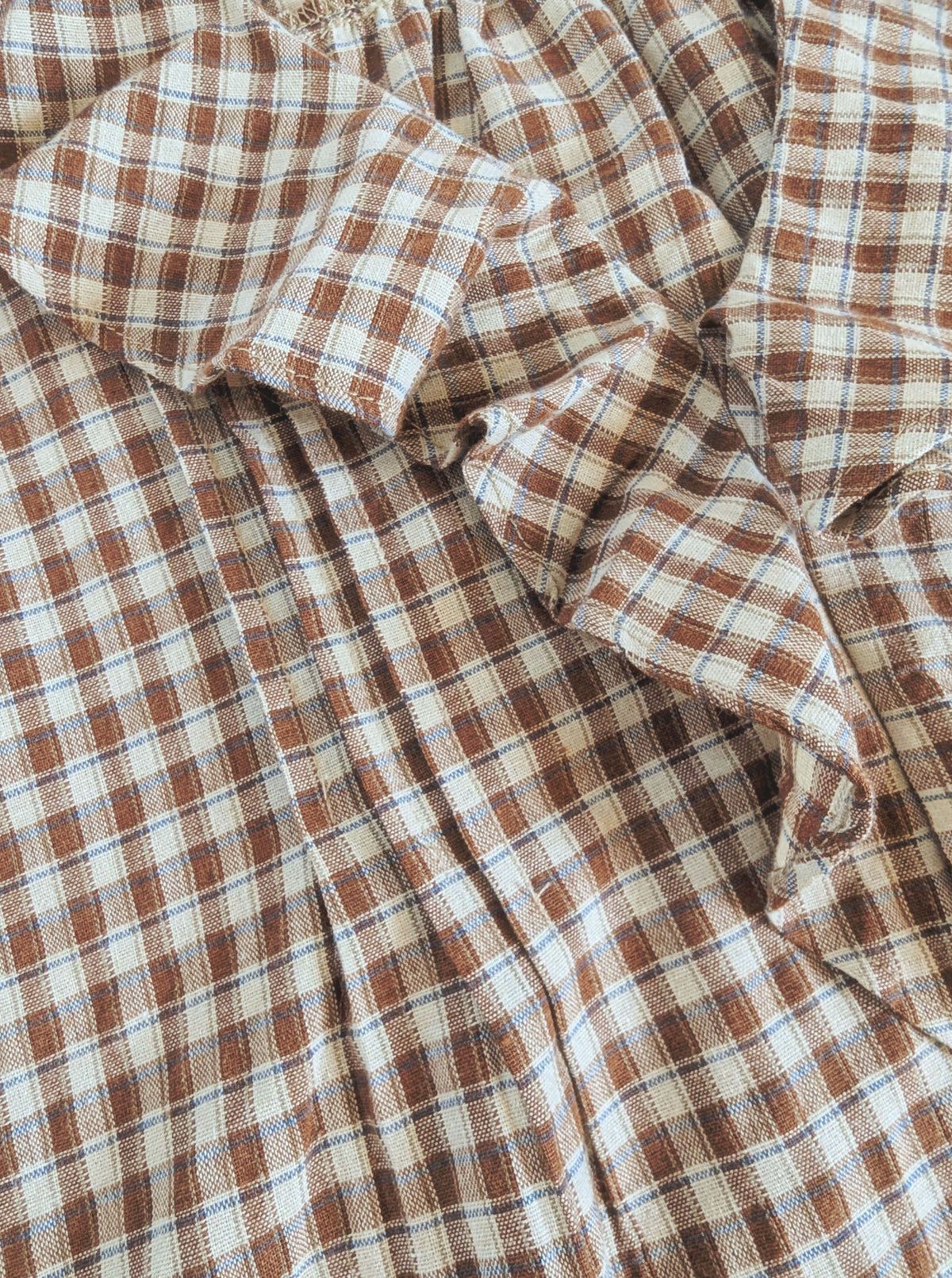 Gingham Ruffled Blouse