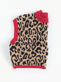 Leopard Sweater Vest