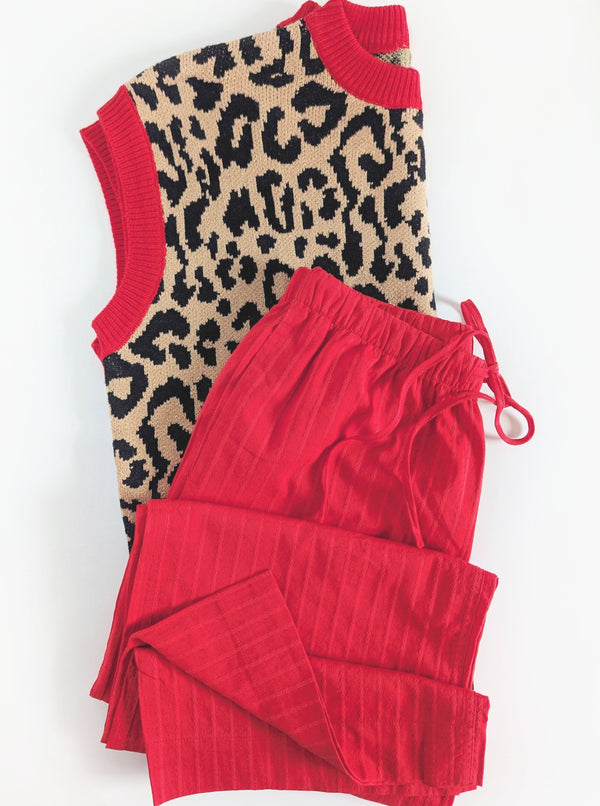 Leopard Sweater Vest