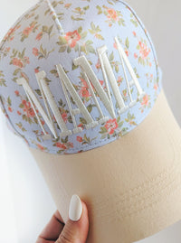 MAMA Embroidered Floral Hat