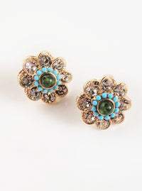 Turquoise Flower Stud