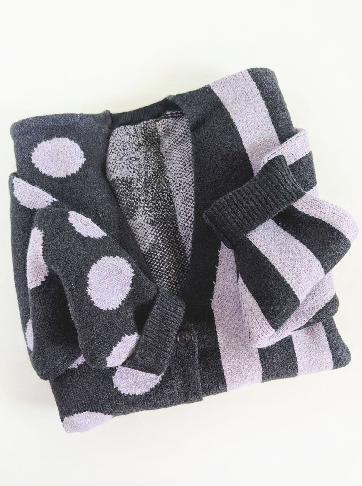 Lavender Mixed Pattern Cardigan