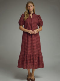 Picture Perfect Eyelet Dress | Merlot