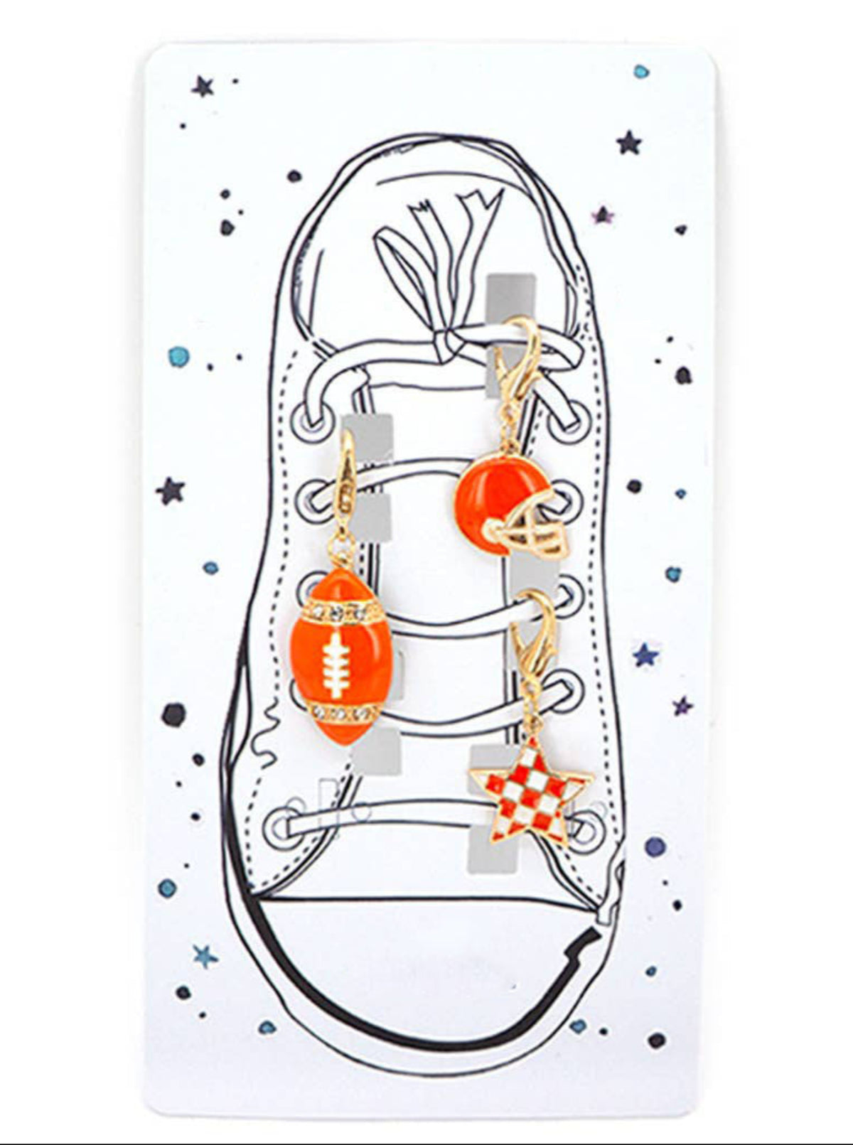 Football Game Day Shoe Charms