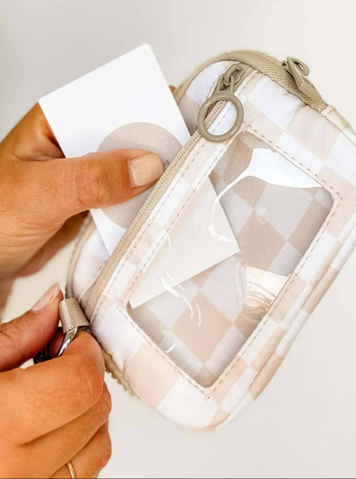 Checkered Wallet, Cardholder, ID Keychain | 2 Colors