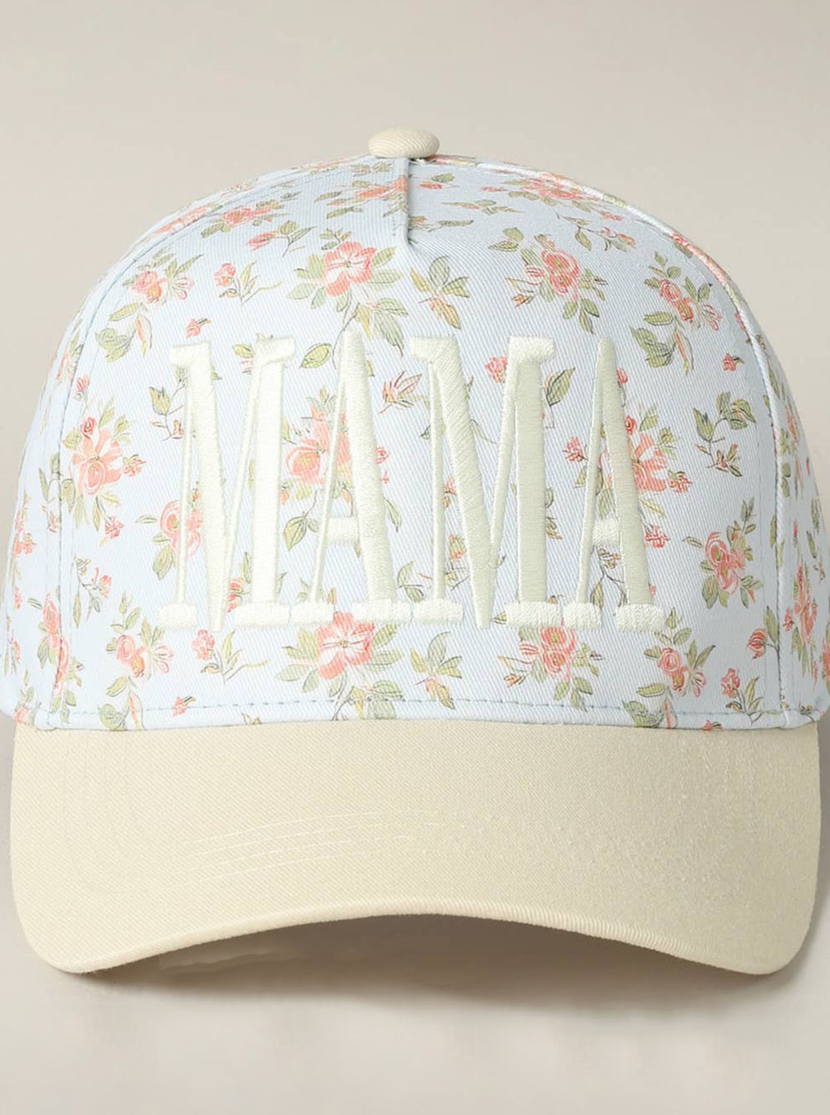 MAMA Embroidered Floral Hat
