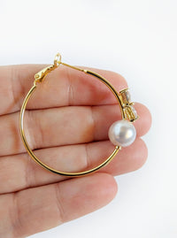 Erimish Dainty Bow Hoop Earrings | Gold