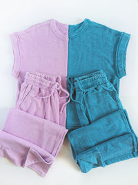Serenity Matching Set | Mauve & Light Teal