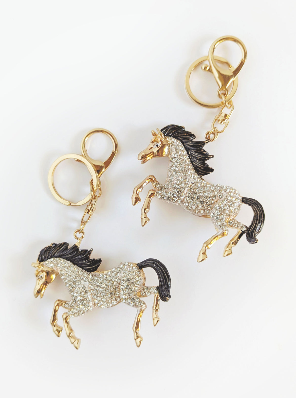 Mustang Rhinestone Keychain