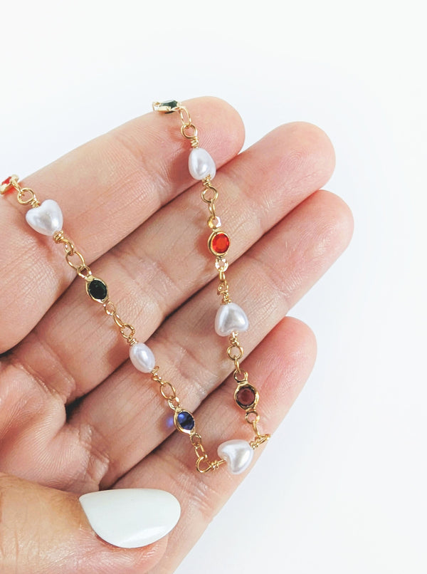 Colorful Necklace | Gold