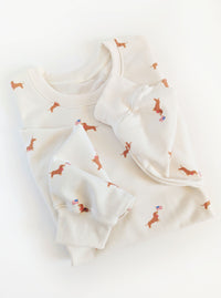 Dachshund Sweatshirt | Ivory