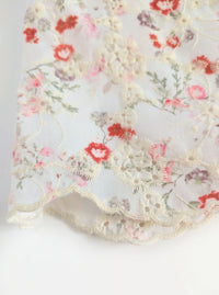 Embroidered Floral Shorts