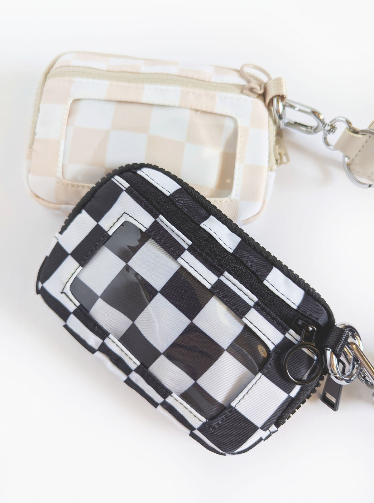 Checkered Wallet, Cardholder, ID Keychain | 2 Colors