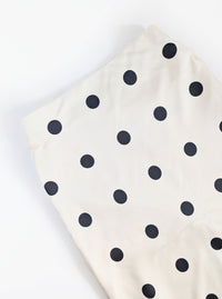 Polka Dot Skirt | White