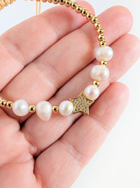 Star Pearl Adjustable Bracelet