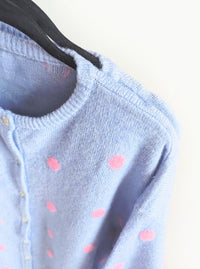 Polka Dot Cardigan | Blue