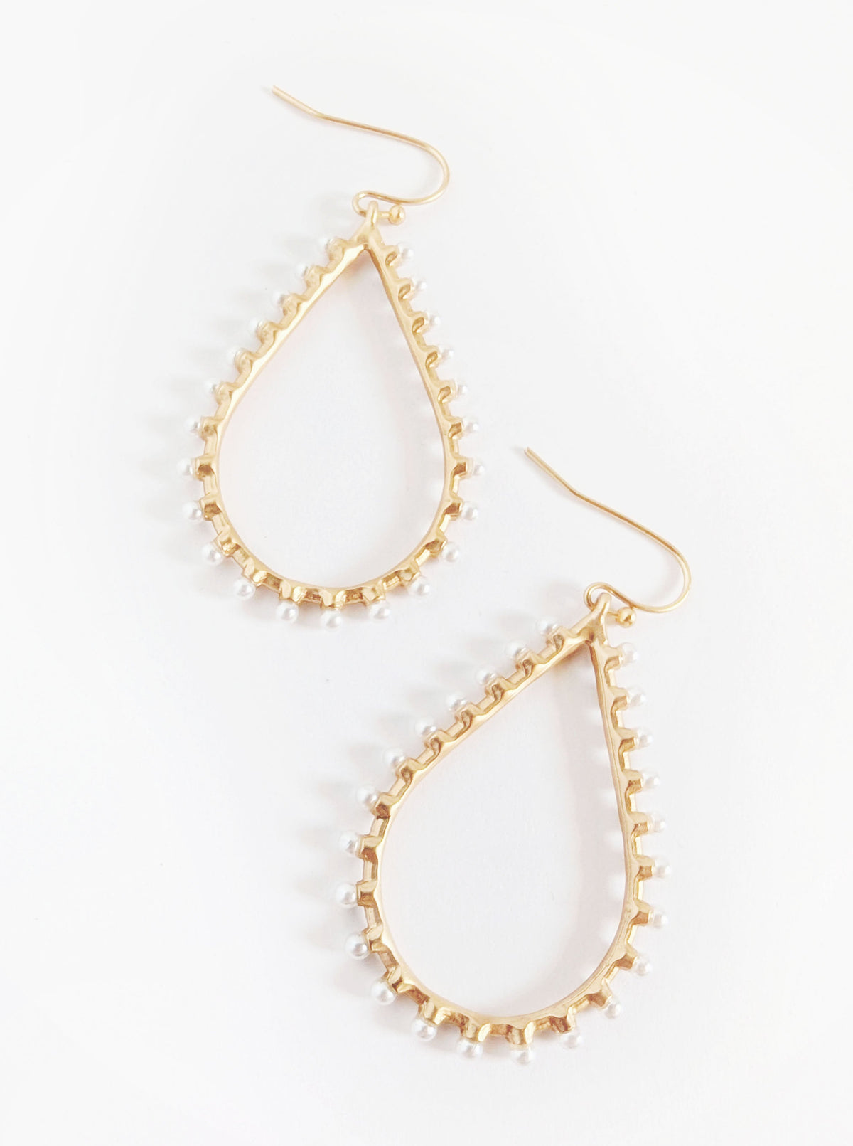 Pearl Teardrop Earrings | Gold