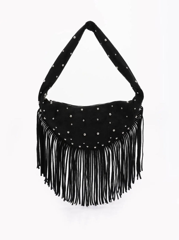 Riveted Fringe Hobo | 2 Color Options