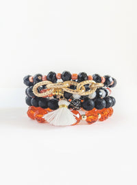 Erimish Bracelet Stack | Orange & Black