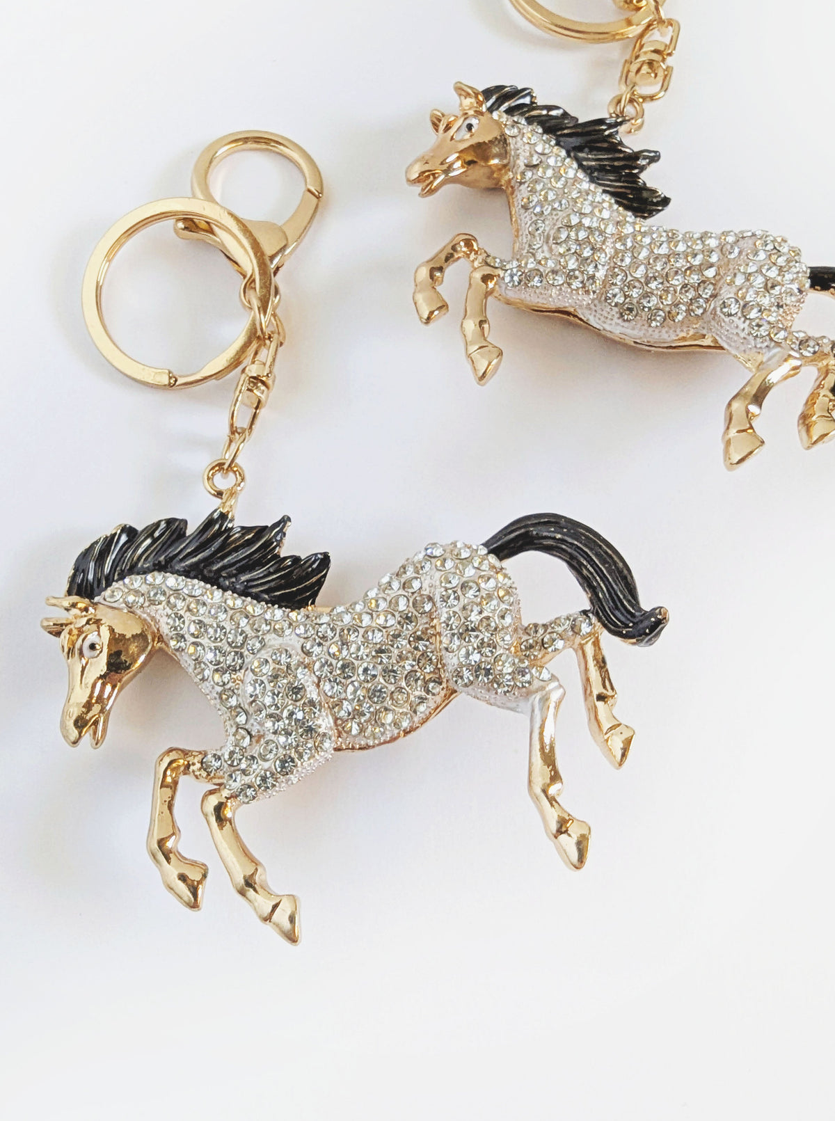 Mustang Rhinestone Keychain