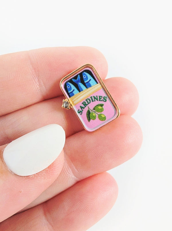 Canned Sardines Earrings | Pink