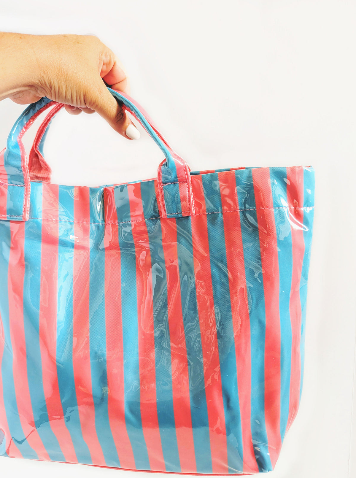 Striped Tote Bag | Pink & Blue