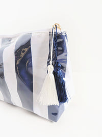 Striped Cosmetic Bag | Navy & White