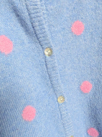 Polka Dot Cardigan | Blue