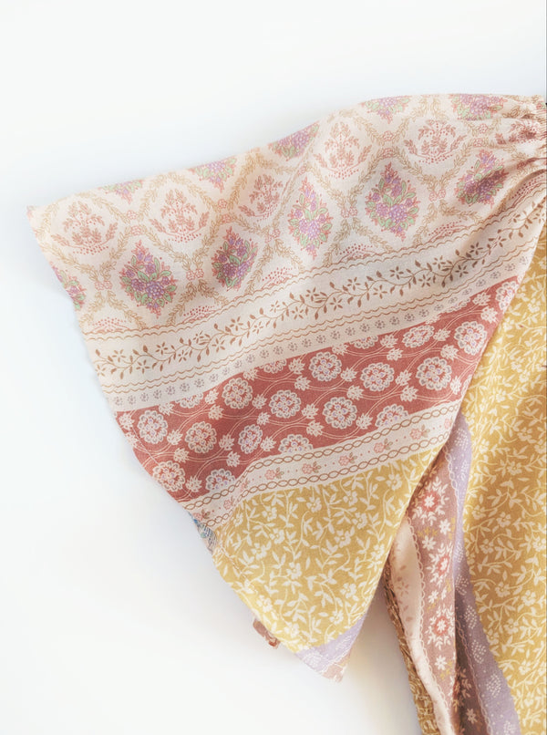 Patchwork Boho Midi Dress