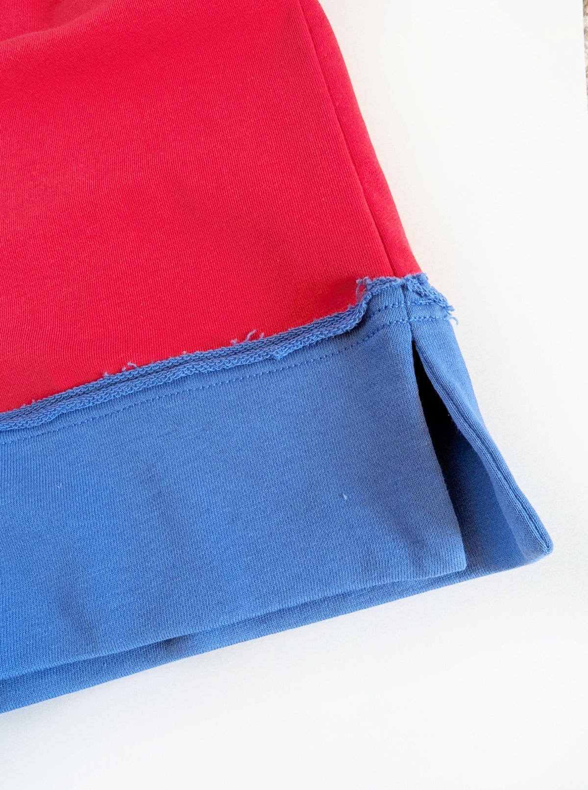 Patchwork French Terry Pullover | Red