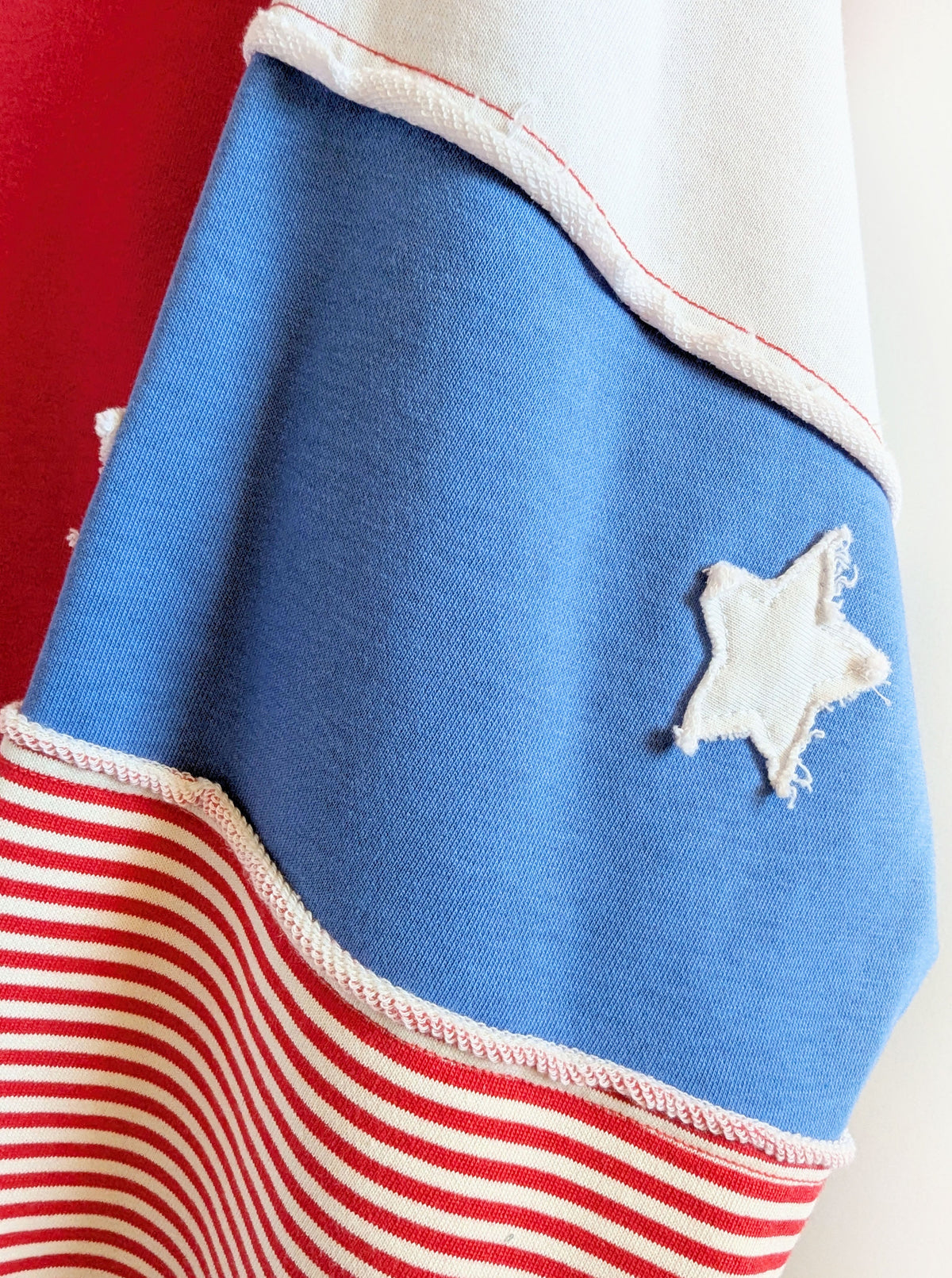 Patchwork French Terry Pullover | Red