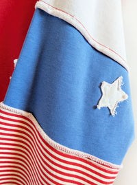 Patchwork French Terry Pullover | Red