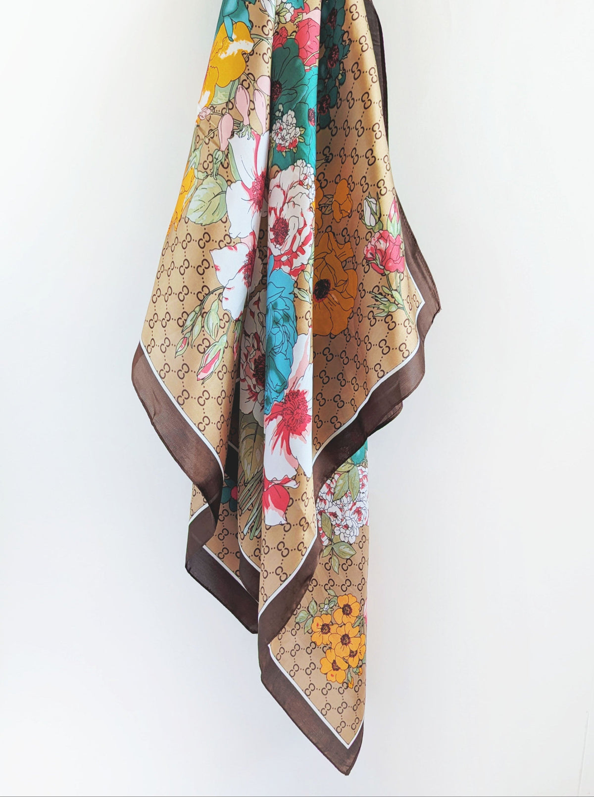 Floral Scarf | Brown