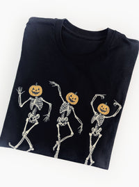 Dancing Skeletons Graphic Tee | Jet Black