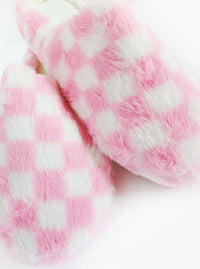 Checkerboard Slippers | Pink