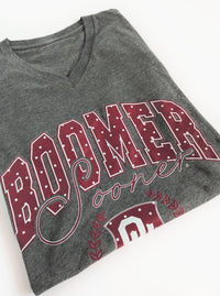 OU Polka Dot Graphic Tee | Grey